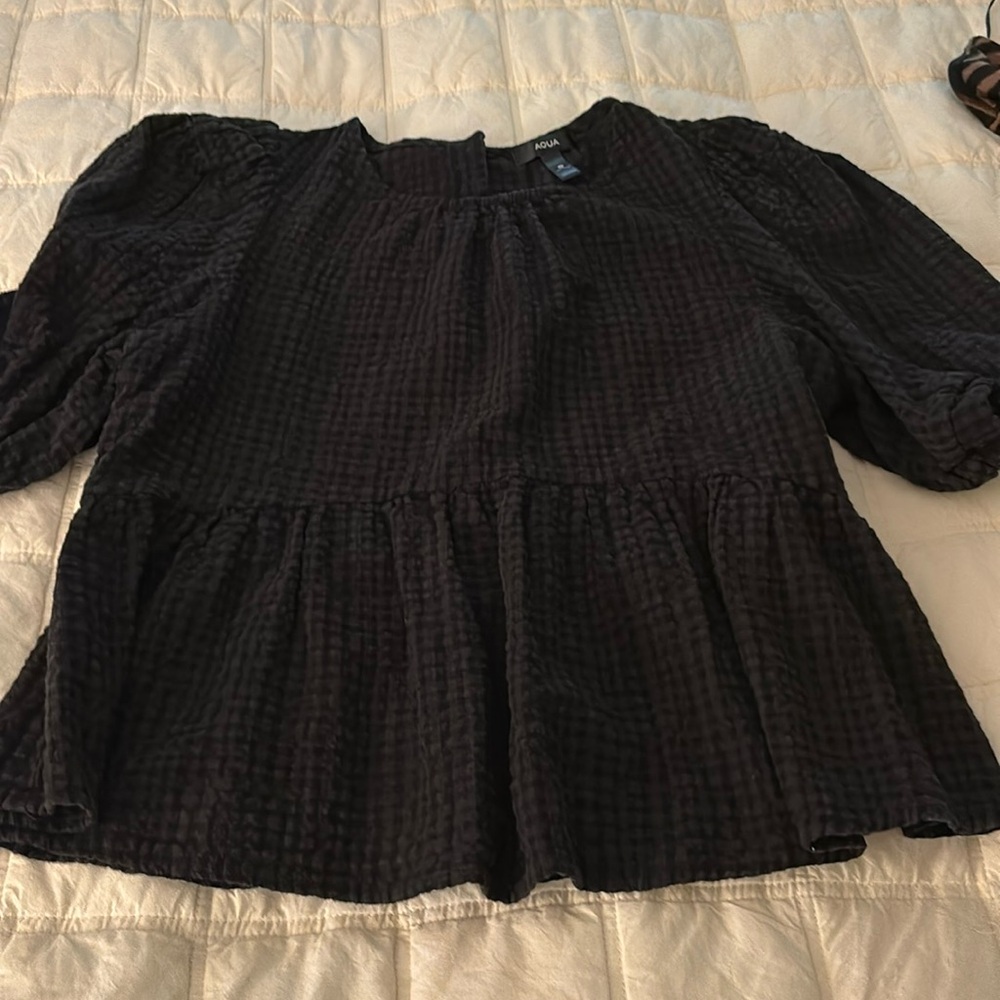 Aqua peplum top medium